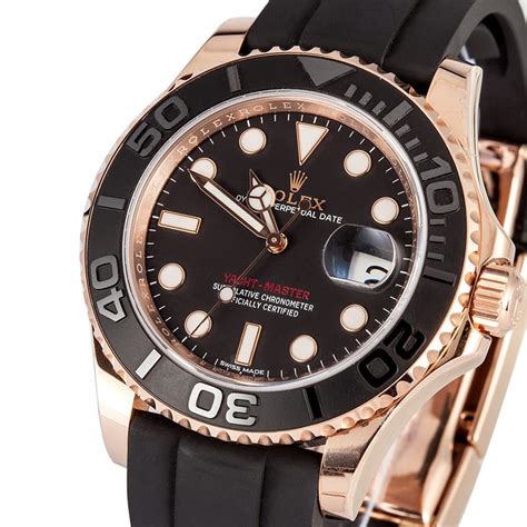 rubber strap for rolex yacht master|rose gold yachtmaster rubber strap.